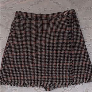 Urban Outfitters Plaid button-Wrap skirt